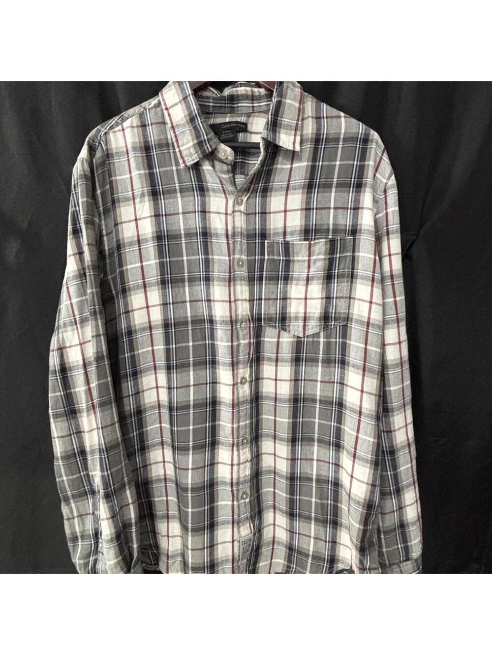 Calvin Klein Men's Multi and Grey Shirt